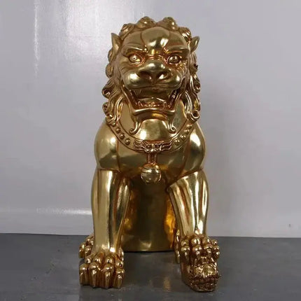 Foo Dog Female On Base Chinese Lion Statue LM Treasures - H