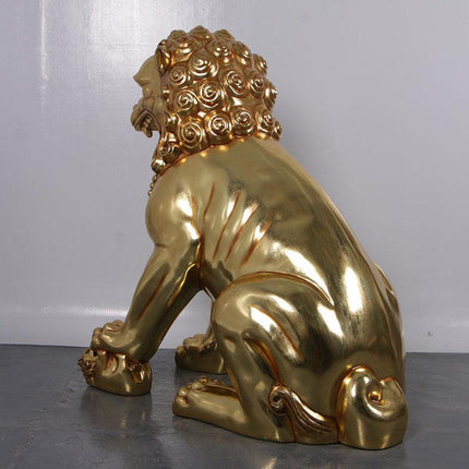 Foo Dog Female On Base Chinese Lion Statue - LM Treasures 