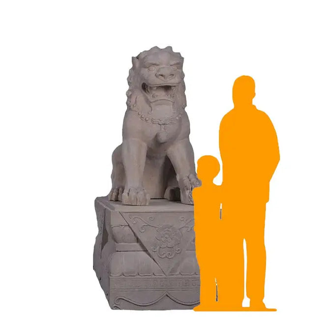 Foo Dog Female On Base Chinese Lion Statue LM Treasures - H