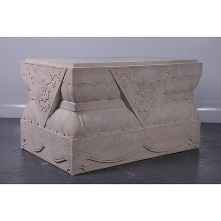 Stone Foo Dog Female On Base Chinese Lion Statue - LM Treasures 