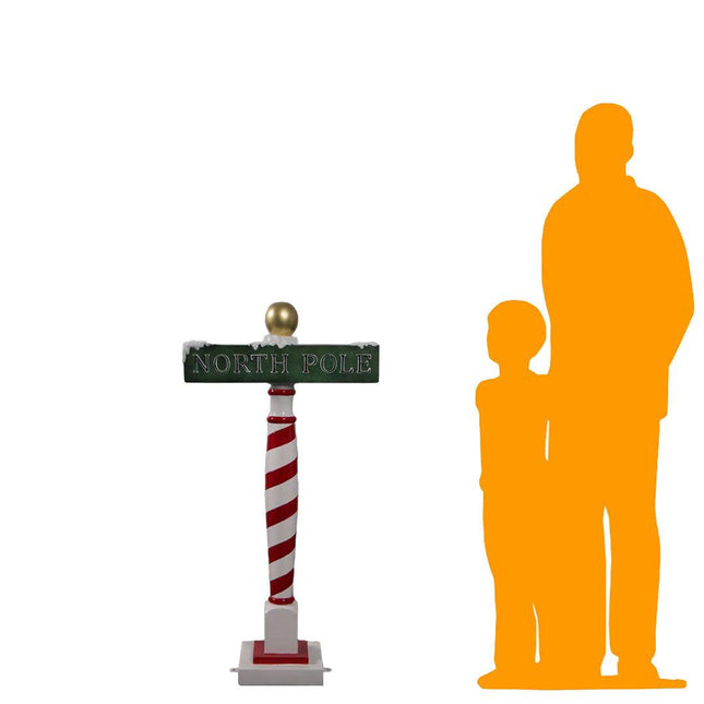 Small North Pole Sign Statue - LM Treasures 