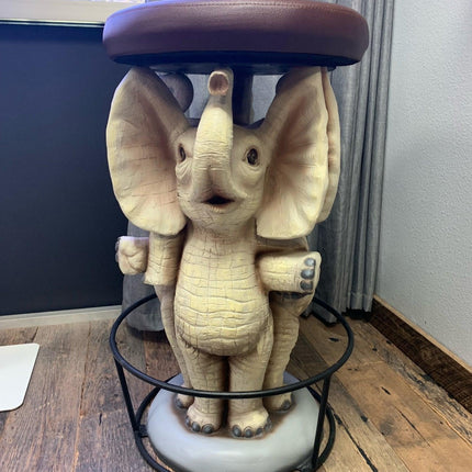 Elephant Barstool Over Sized Statue - LM Treasures 
