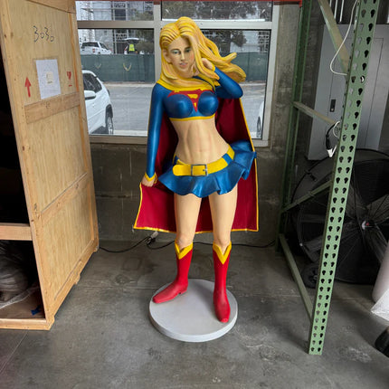 Muscle Girl Superhero Life Size Statue
