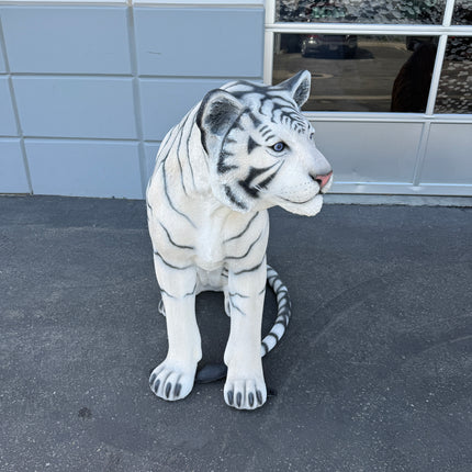 Sitting Siberian Tiger Life Size Statue