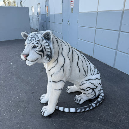 Sitting Siberian Tiger Life Size Statue