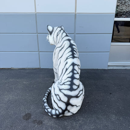 Sitting Siberian Tiger Life Size Statue