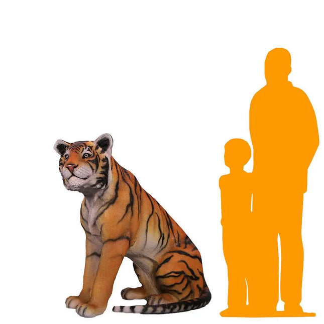 Sitting Sumatran Tiger Life Size Statue LM Treasures - H