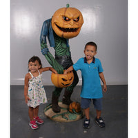 Scary Pumpkin Man Life Size Statue - LM Treasures 