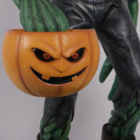 Scary Pumpkin Man Life Size Statue - LM Treasures 