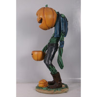 Scary Pumpkin Man Life Size Statue - LM Treasures 