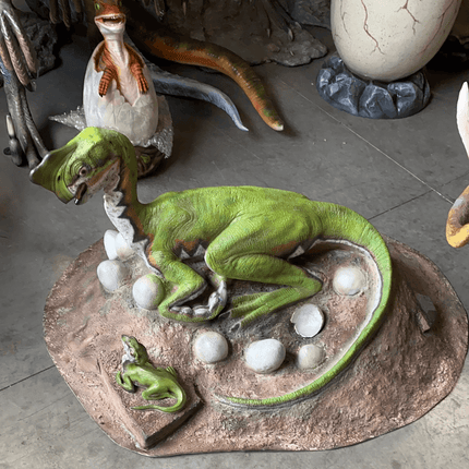 Oviraptor Dinosaur Nest Life Size Statue