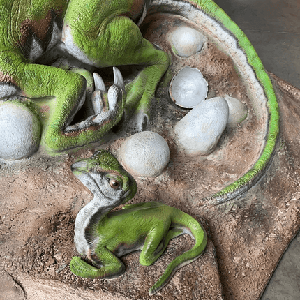 Oviraptor Dinosaur Nest Life Size Statue