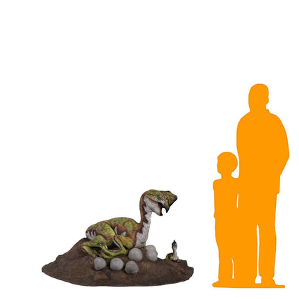 Oviraptor Dinosaur Nest Life Size Statue