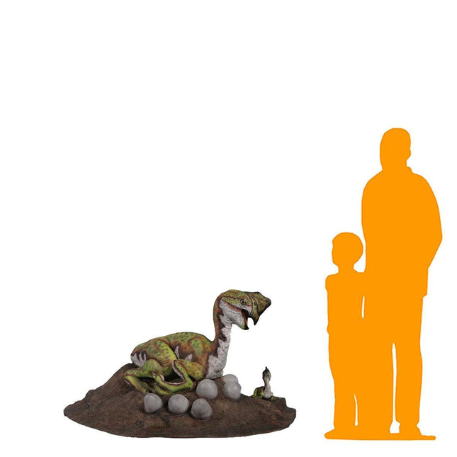 Oviraptor Dinosaur Nest Life Size Statue