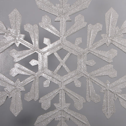 Hanging Large Silver Snowflake Statue