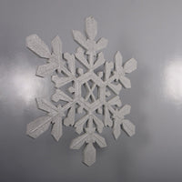 Hanging Large Silver Snowflake Statue