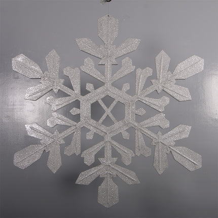 Hanging Large Silver Snowflake Statue