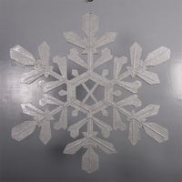 Hanging Large Silver Snowflake Statue
