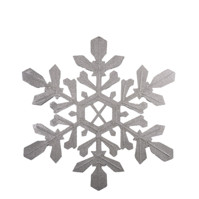 Hanging Large Silver Snowflake Statue
