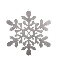 Hanging Large Silver Snowflake Statue