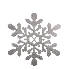 Hanging Large Silver Snowflake Statue