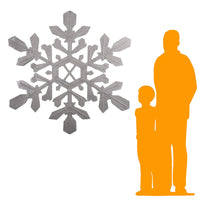 Hanging Large Silver Snowflake Statue