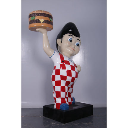 Large Boy Holding Hamburger Life Size Statue - LM Treasures 