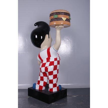Large Boy Holding Hamburger Life Size Statue - LM Treasures 