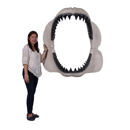 Hanging Megalodon Shark Jaw Statue - LM Treasures 