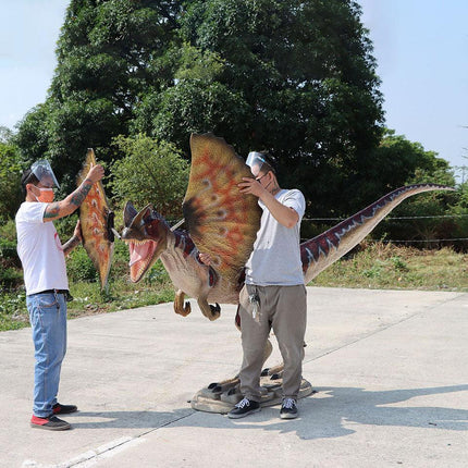 Dilophosaurus Dinosaur Gel Coat Life Size Statue