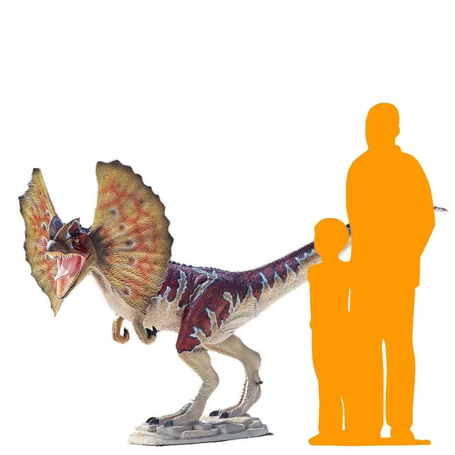 Dilophosaurus Dinosaur Gel Coat Life Size Statue LM Treasures - H