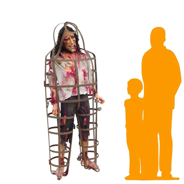 Tortured Man In Cage Life Size Statue LM Treasures - A