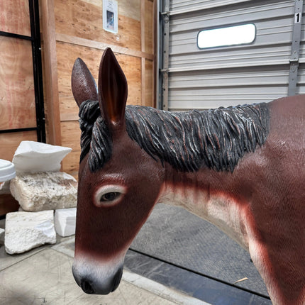 Brown Donkey Burro Statue Christmas Nativity Prop LM Treasures - A