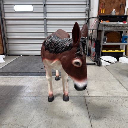 Brown Donkey Burro Statue Christmas Nativity Prop LM Treasures - A