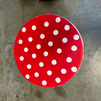 Red Mushroom Side Table Over Sized Statue