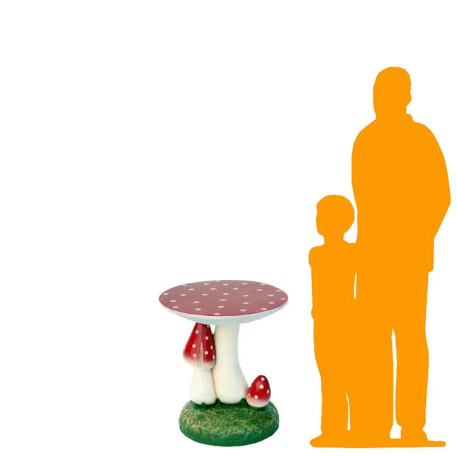 Red Mushroom Side Table Over Sized Statue LM Treasures - A