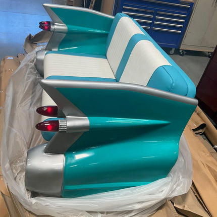 Turquoise Cadillac Car Sofa Life Size Statue LM Treasures - A