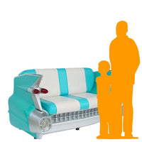 Turquoise Cadillac Car Sofa Life Size Statue - LM Treasures 