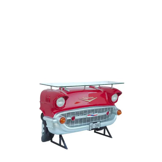 Red Chevy Bar Life Size Statue - LM Treasures
