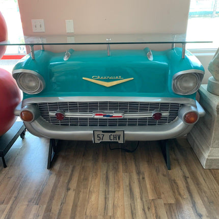 Turquoise Chevy Bar Life Size Statue - LM Treasures 