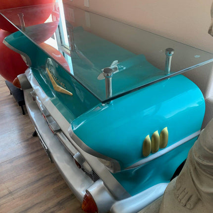 Turquoise Chevy Bar Life Size Statue - LM Treasures 