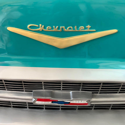 Turquoise Chevy Bar Life Size Statue - LM Treasures 
