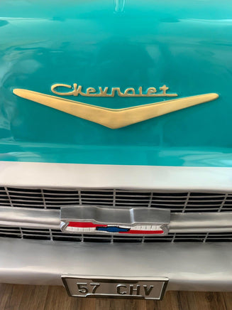 Turquoise Chevy Bar Life Size Statue - LM Treasures 