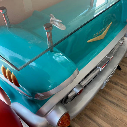 Turquoise Chevy Bar Life Size Statue - LM Treasures 