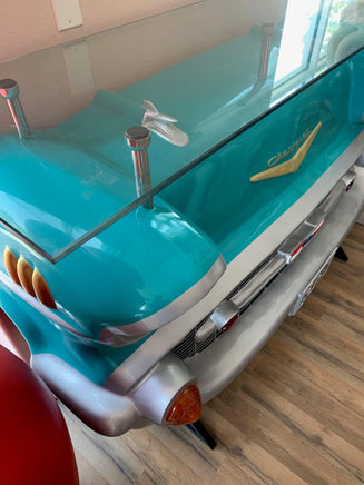 Turquoise Chevy Bar Life Size Statue - LM Treasures 