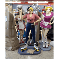 Car Hop Waitress Life Size Statue - LM Treasures 