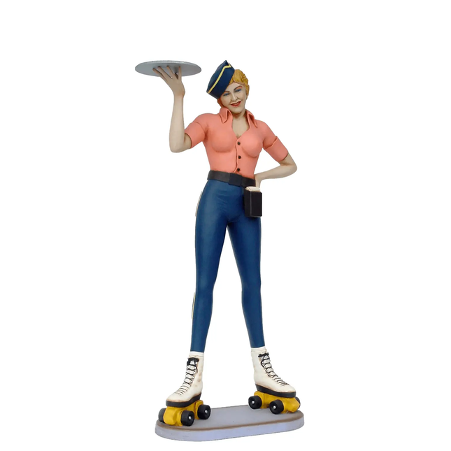 Car Hop Waitress Life Size Statue - LM Treasures