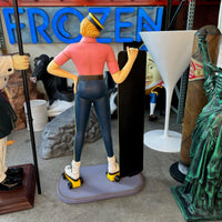 Car Hop Waitress With Menu Life Size Statue - LM Treasures 