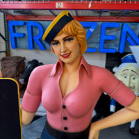 Car Hop Waitress With Menu Life Size Statue - LM Treasures 