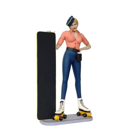 Car Hop Waitress With Menu Life Size Statue - LM Treasures 